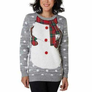 To Be Jolly Womens Ugly Christmas Sweater Snowman